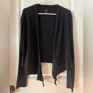 Prana Front-Tie Black Cardigan